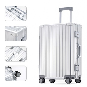 Maleta de Aleación de Aluminio y Magnesio para Hombre y Mujer, Marco de Aluminio de 24 Pulgadas, Maleta de Viaje con Ruedas Giratorias de 20 Pulgadas, Bolsa de Viaje de Metal - Product Image 5