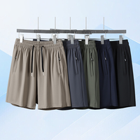 Shorts de sport pour hommes à séchage rapide avec poches zippées, taille élastique décontractée, pour la course à pied - Vente en gros