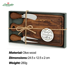 Planche à découper carrée en bambou écologique réutilisable avec couteau et fourchette, coffret cadeau pour mariage, fête de déménagement, facile à nettoyer, durable - Product Image 6