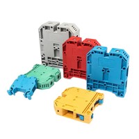 Bloc de bornes sur rail DIN MRK6 MRK10, type vis, connecteur de câblage 750V, boîtier PA66 pour câblage d'armoire électrique