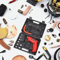 Ensemble perceuse-visseuse électrique sans fil Robustworks 18V rouge pour usage domestique, batterie lithium 1300mAh, moteur sans balais, vitesse variable, OEM