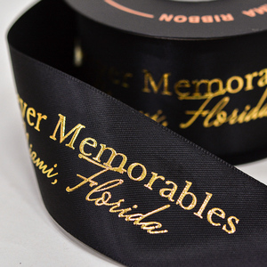 리베스트 맞춤형 금박 포장 그로그랭 새틴 리본 로고 인쇄 - Product Image 3