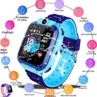 Montre connectée pour enfants Q12 avec carte SIM, étanche IP67, caméra SOS, montre téléphone GPS tracker pour enfants