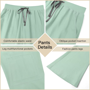 Divise Infermieristiche Personalizzate con Logo, Set a Maniche Corte in Tessuto Elasticizzato, Uniformi Mediche per Donne - Product Image 5