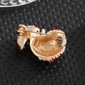 Lychee Fruit Brooch Red Zinc Alloy Women's Fashion <b>Accessory</b> - Product Image 4