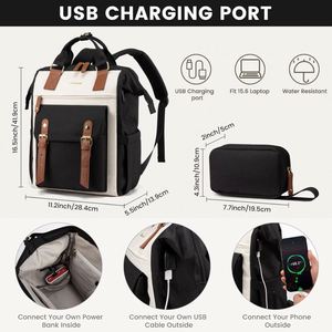 BSCI Factory Anti Theft Laptop <b>Backpack</b> for Men Expandable Water Resistant <b>Black</b> Business Travel Computer Bag 15.6 Inch - Product Image 3