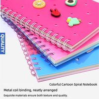 Ensemble de carnets A5 créatifs et tendance de haute qualité, avec boucle cœur mignonne et simple, personnalisable, à spirale, imprimé, à feuilles mobiles, pour l'écriture scolaire