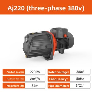 Bomba de Agua Autocebante de Alta Presión Serie AJM 600W/750W 220V 50Hz con 1 Año de Garantía en el Motor para Suministro de Agua Doméstico y Riego de Jardines - Product Image 1
