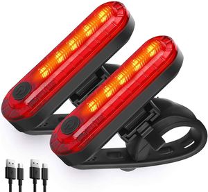 High Elasticity Strap Bike Tail <b>Light</b> Custom Logo <b>USB</b> <b>Rechargeable</b> COB LED 4 Modes Promotional Gift High Brightness Rear <b>Light</b> - Product Image 1