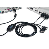 Cable Convertidor USB 2.0 a RS-232 de 4 Puertos UOTEK con Blindaje Trenzado y Revestimiento de PVC, Adaptador Serial para Computadora UT-8814
