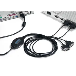 Convertidor USB a RS232 de grado industrial UOTEK, USB 2,0 a 2.0 4 puertos, Cable DB9 Com, adaptador de conector de expansión, UT-8814