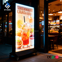 Boîte lumineuse LED rectangulaire personnalisée en aluminium, suspendue, sur pied, mobile, double face, étanche, 10 000 lumens, pour la publicité