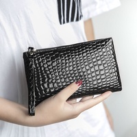 Produsen penjualan terlaris tas genggam wanita dompet kulit dompet ponsel murah dengan dompet ritsleting untuk wanita grosir