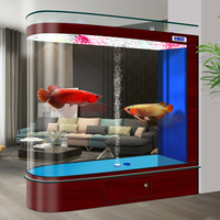 Nouvel aquarium sur pied en forme de balle pour poissons rouges, grand modèle 2025, avec fonction de séparation d'espace