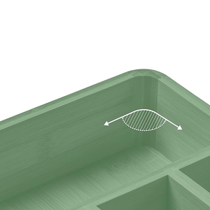 Organisateur de tiroirs en bambou pour ustensiles de cuisine Grand plateau de rangement pour couverts et couverts - Product Image 2