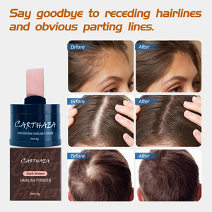 CARTHAIA แป้งปกปิดเส้นผมสีน้ำตาลเข้มแบบชั่วคราว 4 กรัม แป้งสำหรับปกปิดหนังศีรษะบางและจุดศีรษะล้าน - Product Image 3