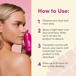 Siero Abbronzante Autoabbronzante con Attivi Skincare per un'<span class=keywords><strong>Abbronzatura</strong></span> Graduale Idratante e Luminosa Naturale per il Viso Spray Abbronzante - Product Image 4