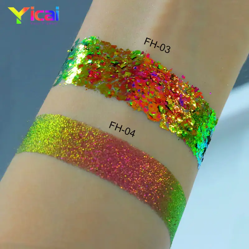 Yicai Cosmetische Super Kameleon Kleur Veranderende Nagel Pigment Duochroom Colour Shift Oogschaduw Poeder
