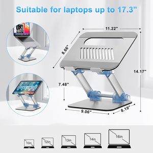 Nuevo Soporte de Refrigeración para Portátil de Aluminio y Plástico con Rotación de 360 Grados, Ajustable en Múltiples Ángulos, Plegable, Fácil de Transportar - Product Image 2
