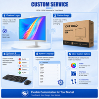 Ordenador Todo en Uno de 23.8 Pulgadas al por Mayor, Intel Core I7, Mini PC de Escritorio, RAM DDR3, Puertos USB, Enchufe EU/UK, Almacenamiento SSD, Panel LCD IPS, Uso Empresarial, Nuevo