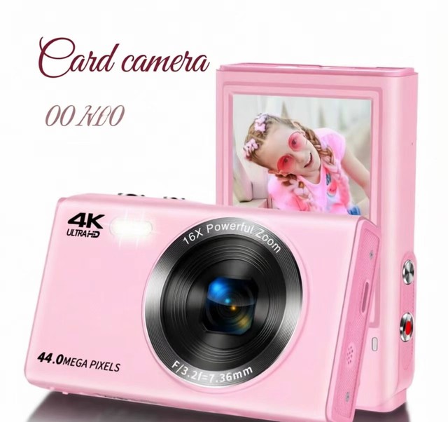Ultra-Slim 44MP 4K Card Camera 2.4 Inch Screen Auto Focus 16x Digital Zoom 4k Pocket Camera