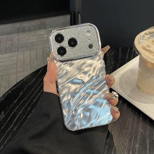 Étui à effet ondulé et pailleté pour iPhone 17 Pro Max/16, aspect premium, antichoc, compatible avec iPhone 14/15 - Product Image 3