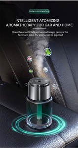 เครื่องกระจายกลิ่นหอมในรถยนต์แบบพกพา ใช้กับน้ำมันหอมระเหย  แบบไร้สาย ชาร์จไฟได้ ดีไซน์ทันสมัย  วัสดุแก้ว - Product Image 6