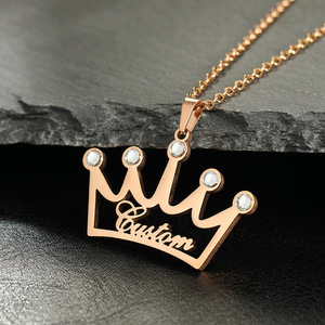 Wholesale Factory Price Customized Zircon Personalized Rhinestone Design Letter <b>Name</b> Necklace - Product Image 6