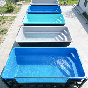 Mini piscina moderna de acrílico con estructura metálica para terraza y balcón, piscina con ventana transparente. - Product Image 1