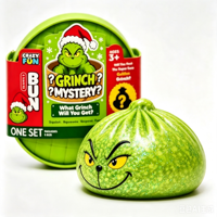 Jouet Squishy Grinch de Noël en forme de Dumpling, en TPR à rebond lent, Boîte Mystère Surprise, Jouet Anti-stress Fidget, Coffret Cadeau, Vente en Gros
