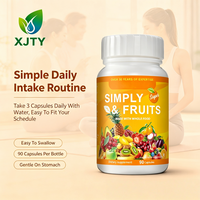 XJTY Nature Assortiment Fruit & Groente Capsules |   Voedingsvezel supplement |   Plantaardig en vezelrijk |   Volwassenen |   Bevordert de spijsvertering