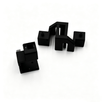 Support de montage usiné CNC en acier inoxydable/aluminium anodisé noir avec rainures de positionnement pour capteur optique