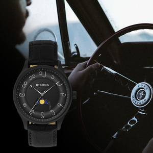 Reloj de cuarzo de alta calidad de acero inoxidable 2024 Buen precio Reloj de marca Miyota Moon Phase para hombre - Product Image 6