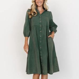 Vestido Midi Babydoll Casual de Verano, Transpirable y Ecológico, con Encaje Floral Calado, Superventas - Product Image 1