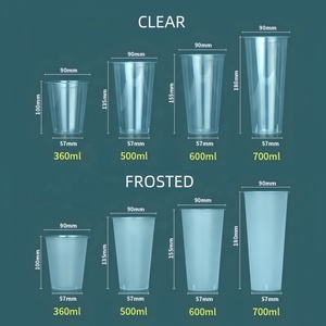 Bán buôn dùng một lần bong bóng trà cup rõ ràng Smoothie nước trái cây milktea Frosted PP tùy chỉnh nhựa BOBA ly có nắp đậy - Product Image 6