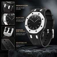 Correa de Reloj de Silicona Estilo Lépine Ouruoxi OEM/ODM, Repuesto para AP -swatch Royal Pop, Corona a las 12 en Punto, Resistente al Agua