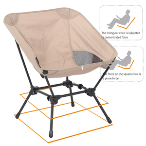 Chaise de camping pliante portable en métal légère avec logo personnalisé 2026 pour la pêche, le <span class=keywords><strong>jardin</strong></span>, le parc et la plage - Product Image 3