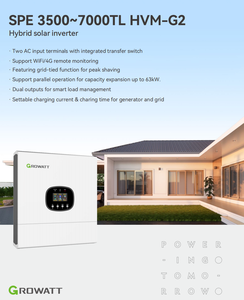 Onduleur solaire <span class=keywords><strong>hybride</strong></span> monophasé basse tension Growatt 3,5 kW 6 kW SPE 3500-6000TL HVM-G2 avec double MPPT et prise en charge du suivi WiFi et 4G - Product Image 5