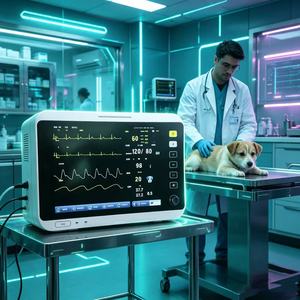 Moniteur patient vétérinaire multiparamétrique médical avec écran de 12,1/14/15 pouces, moniteur patient vétérinaire pour animaux - Product Image 3