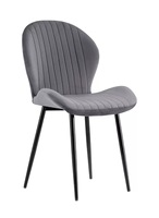 Chaise de salle à manger nordique moderne, siège ergonomique rembourré en tissu, pieds en métal, chaise d'appoint pour la maison et les restaurants