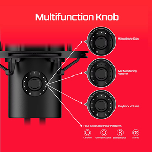 ไมโครโฟนไดนามิก <span class=keywords><strong>HyperX</strong></span> <span class=keywords><strong>quadcast</strong></span> 2ของแท้สำหรับเล่นเกมสตรีมมิ่งพ็อดคาสท์แบบมีสายตัวควบคุมบนบอร์ดไฟ LED แบบถอดได้ - Product Image 3