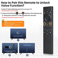Télécommande vocale de remplacement BN59-01385A, code fixe, matériau plastique noir, IR, Samsung Neo QLED 4K/8K Smart TV, portée 10-16m