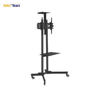 Marco <span class=keywords><strong>De</strong></span> Soporte <span class=keywords><strong>De</strong></span> polea, carrito <span class=keywords><strong>De</strong></span> Pie pesado, color negro, VESA, 600mm a 400mm - Product Image 3
