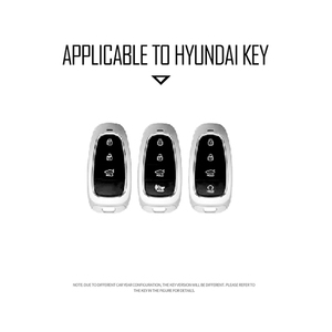 Funda de Aleación de Zinc para Llave de Coche Hyundai Santa Fe <span class=keywords><strong>Tucson</strong></span> <span class=keywords><strong>2022</strong></span> NEXO NX4 Atos Prime Solaris 2021, Accesorios para Llavero - Product Image 2