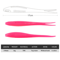 Umpan Lunak Pancing Laut Berkilau dalam Gelap UV untuk Memancing Malam Hari 170mm 16g TPR Fork Tail Soft Bait untuk Ikan Pike