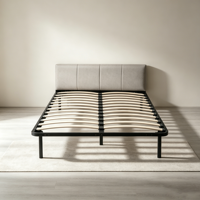 Cadre de lit en métal moderne et durable de taille standard avec un support robuste pour une utilisation en hôtel et à l'école, montage facile