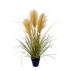 Bonsáis Artificiales Medianos al por Mayor, Cañas <span class=keywords><strong>de</strong></span> Hierba Artificial, Decoración <span class=keywords><strong>de</strong></span> Interiores, Macetas con Flores <span class=keywords><strong>de</strong></span> Cebolla Artificiales, Plantas Artificiales <span class=keywords><strong>de</strong></span> Exterior - Product Image 5