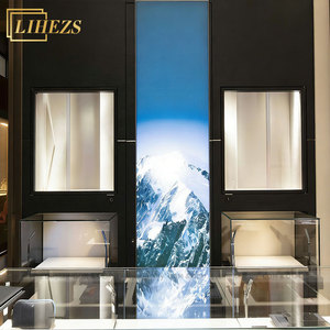 Vitrines murales noires pour bijoux, présentoirs de vente au détail, design de comptoir moderne, <span class=keywords><strong>service</strong></span> de rénovation de magasin sur mesure - Product Image 4