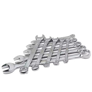 94150-94175 <b>6</b>-<b>32mm</b> Carbon Steel Open Ring Flat Double Ended Multi-Function Metric Hand Tools Combination <b>Spanner</b> <b>Set</b> - Product Image 1