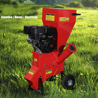 Broyeur de Branches Électrique 420cc OHV 4 Temps, Concasseur de Branches pour Verger 15HP, Déchiqueteuse Mobile à Essence